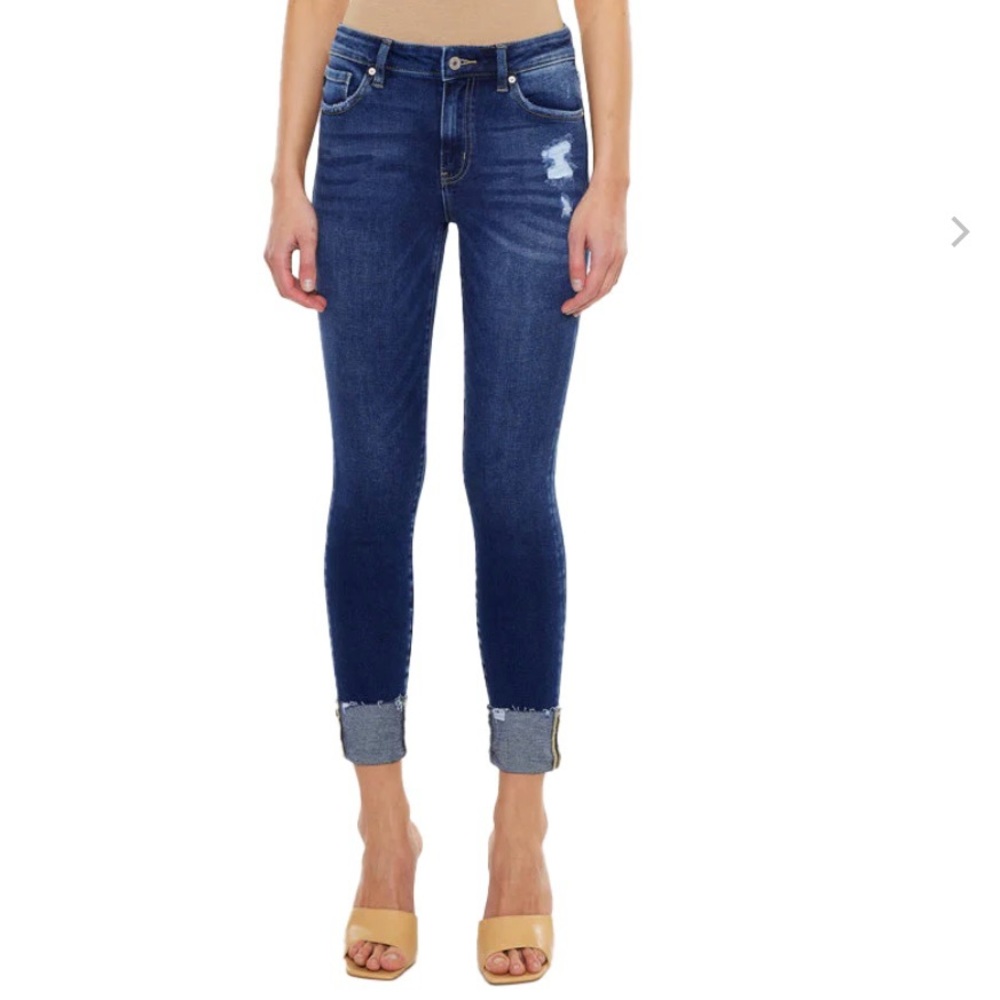 Kancan 1 (24) Arden High Rise Skinny Jeans Stretch Distressed Women’s KC8563D